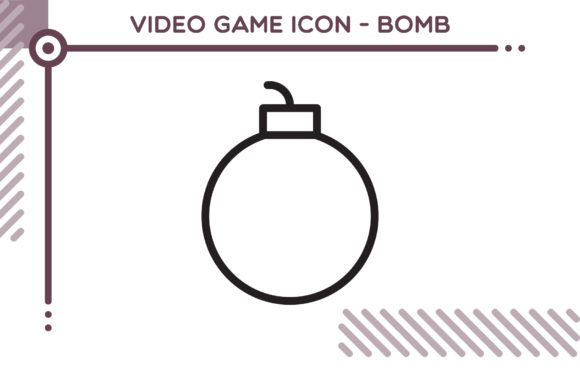Bomb Video Game Icon Design for Versatile Use