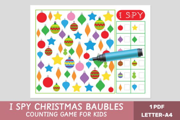 Christmas Baubles I Spy Game for Kids