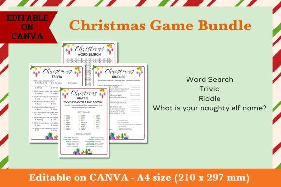 Christmas Game Bundle 4 – Editable: The Ultimate Family Party Solution