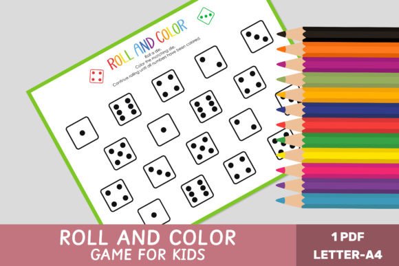 Counting Game - Roll a Die and Color: A Practical Tool for Early Numeracy Development