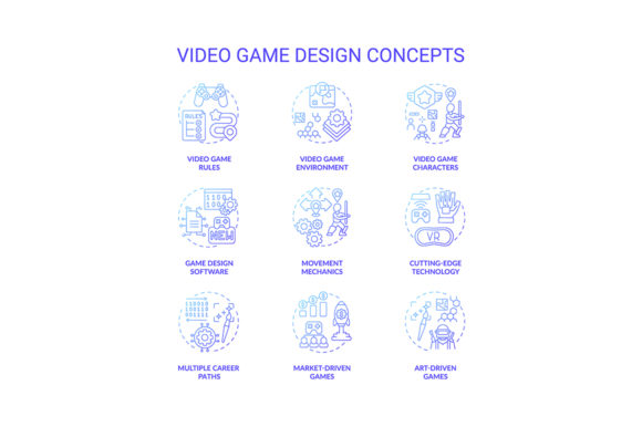 Enhancing Game Development with Video Game Design Concept Icons Sets