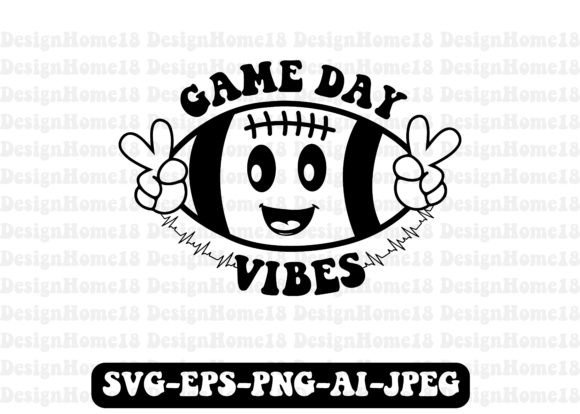 Football Game Day Vibes T-Shirt Design