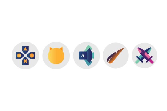 Game Button Fur Sword Apps Icon Set: Design Versatility for Modern Platforms