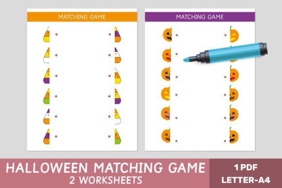 Halloween Matching Game - Symmetry: A Fun and Educational Printable for All Ages