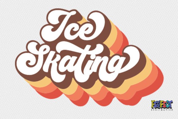 Ice Skating Retro Groovy Winter Game Svg: A Creative Digital Asset