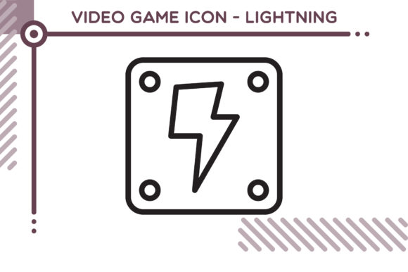 Lightning Video Game Icon: A Versatile Design Asset