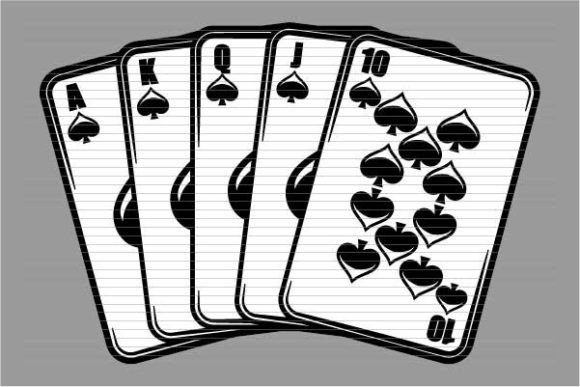 Playng Cards Poker Spade Banner Game