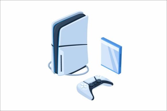 PS5 Slim Console Game Set Vector: A Designer’s Essential