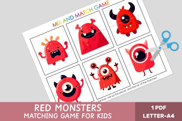Red Monsters Matching Game – Puzzles: A Playful Way to Boost Learning and Fun