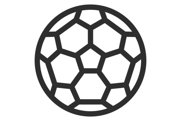 Soccer Ball Line Icon: Simple Design for Football Game Log