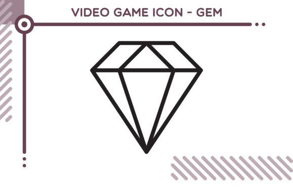 Video Game Icon Gem for Creative Projects