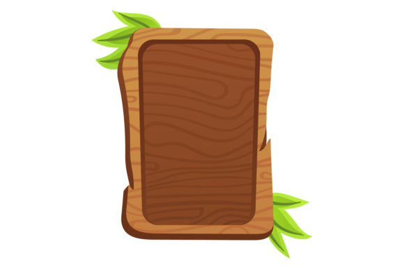 Wooden Game Window Template. Interface B: A Versatile Design Resource